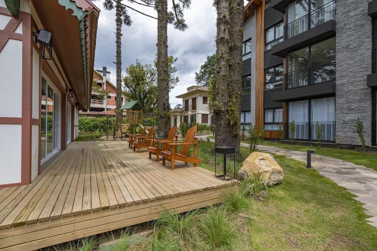 Rosa Apartamento Bav 101 Gramado Exterior foto